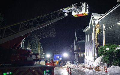 Abstützung einer Hausfassade