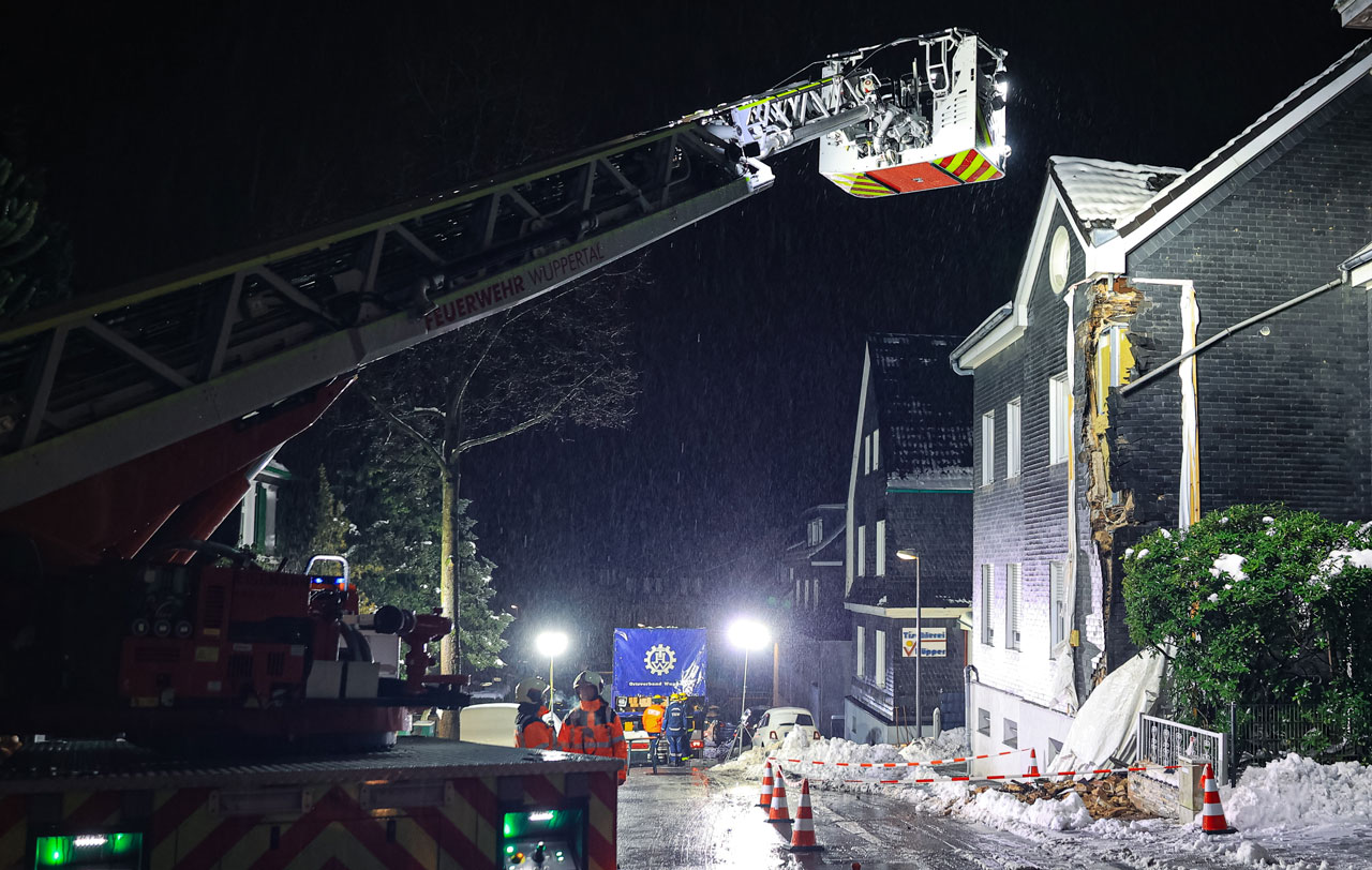 Abstützung einer Hausfassade