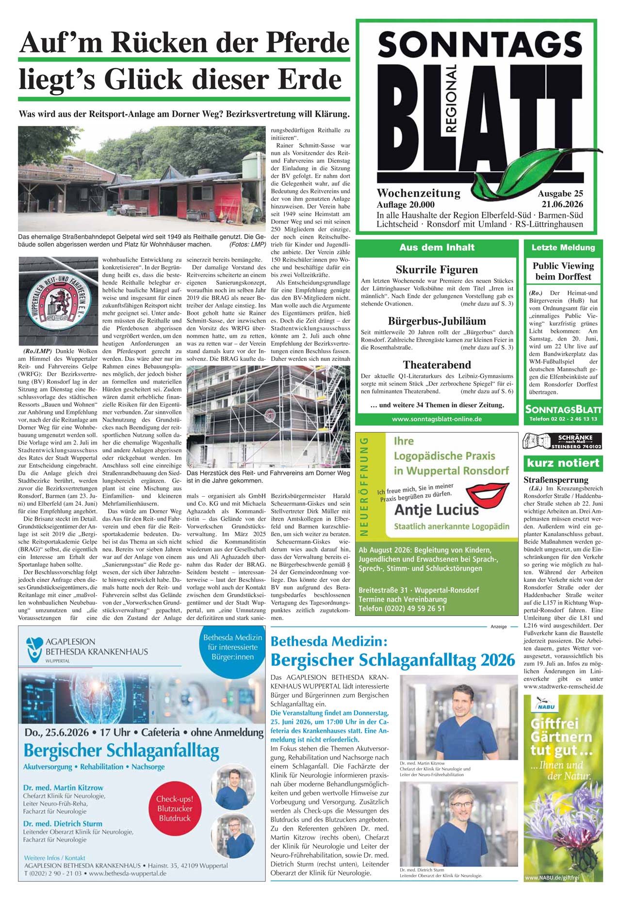 SonntagsBlatt - Ausgabe KW39