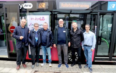 In Ruhe den Umgang mit dem Rollator üben