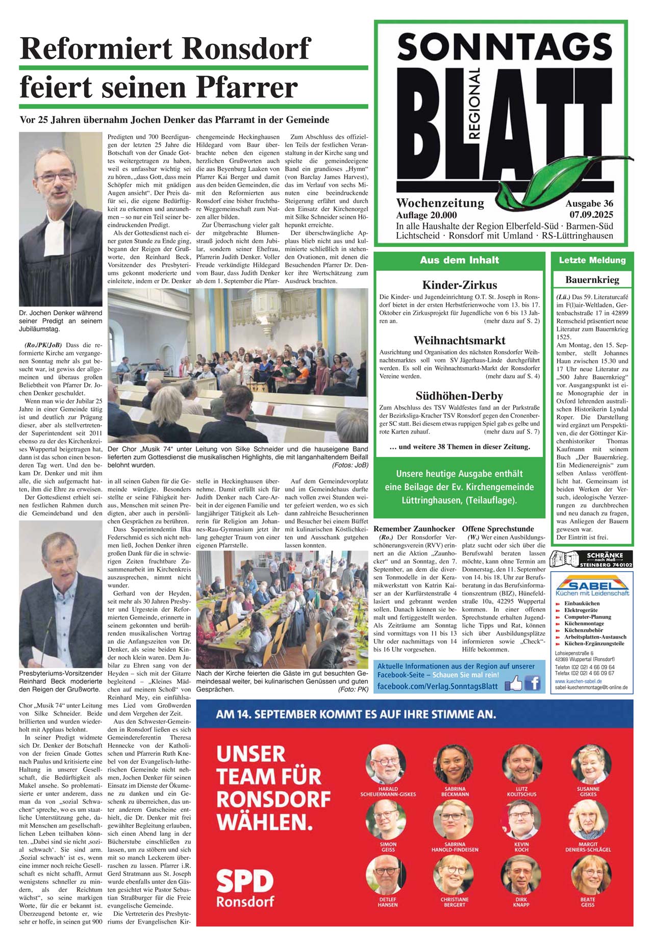 SonntagsBlatt - Ausgabe KW39