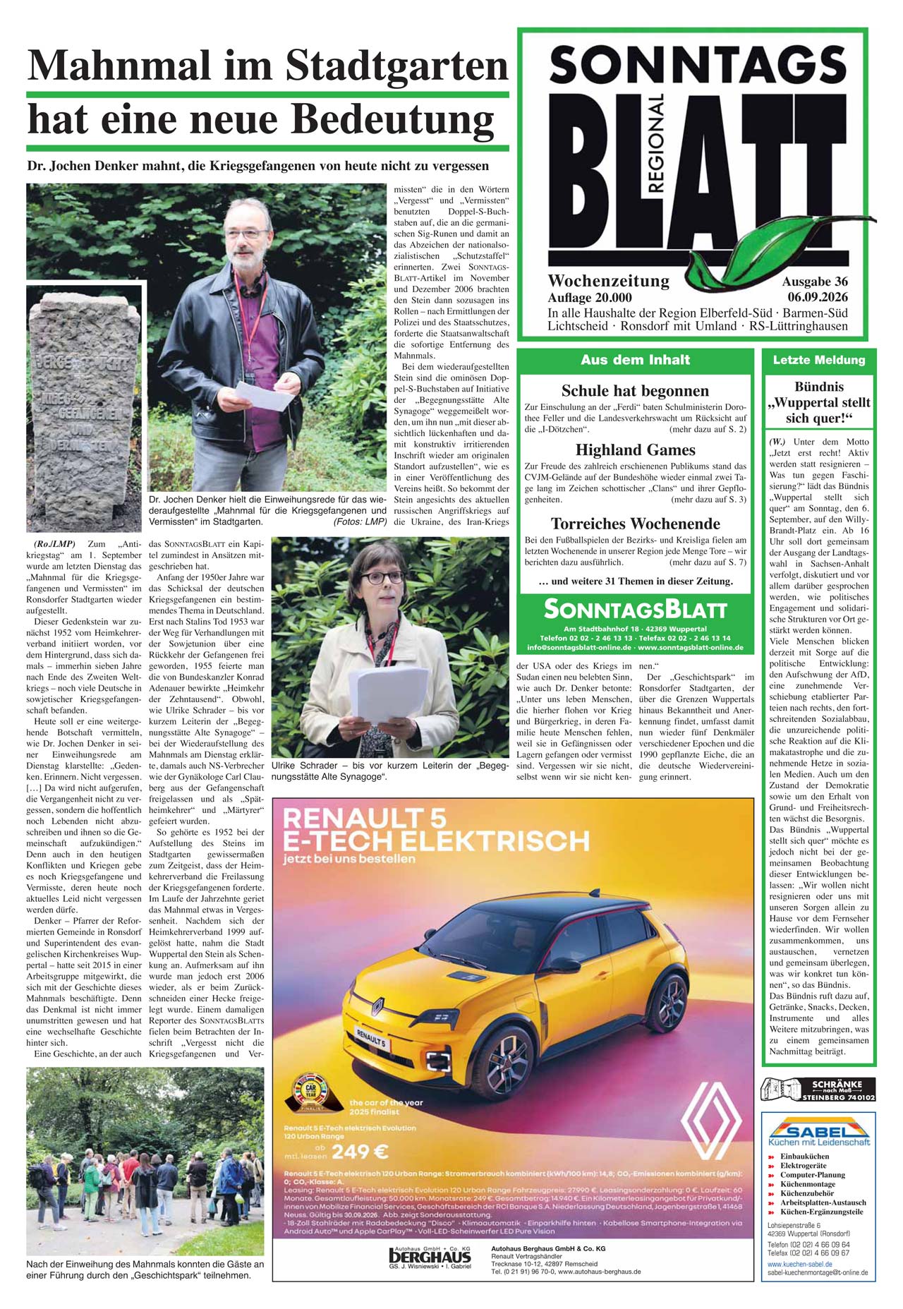 SonntagsBlatt - Ausgabe KW39