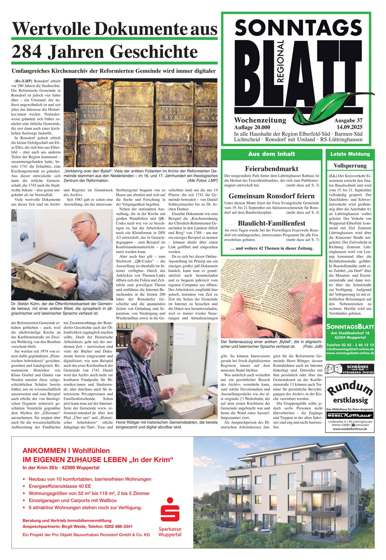 SonntagsBlatt - Ausgabe KW39