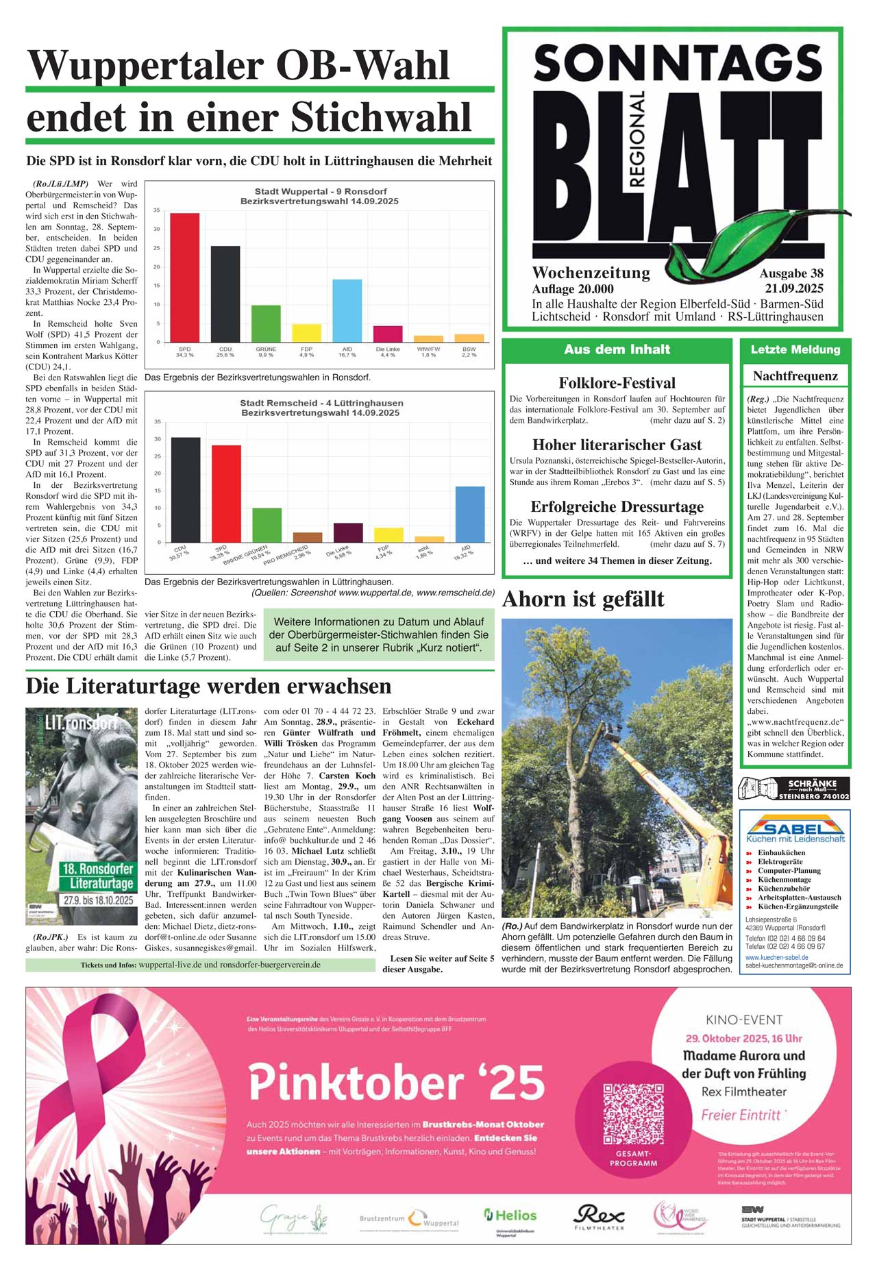 SonntagsBlatt - Ausgabe KW39